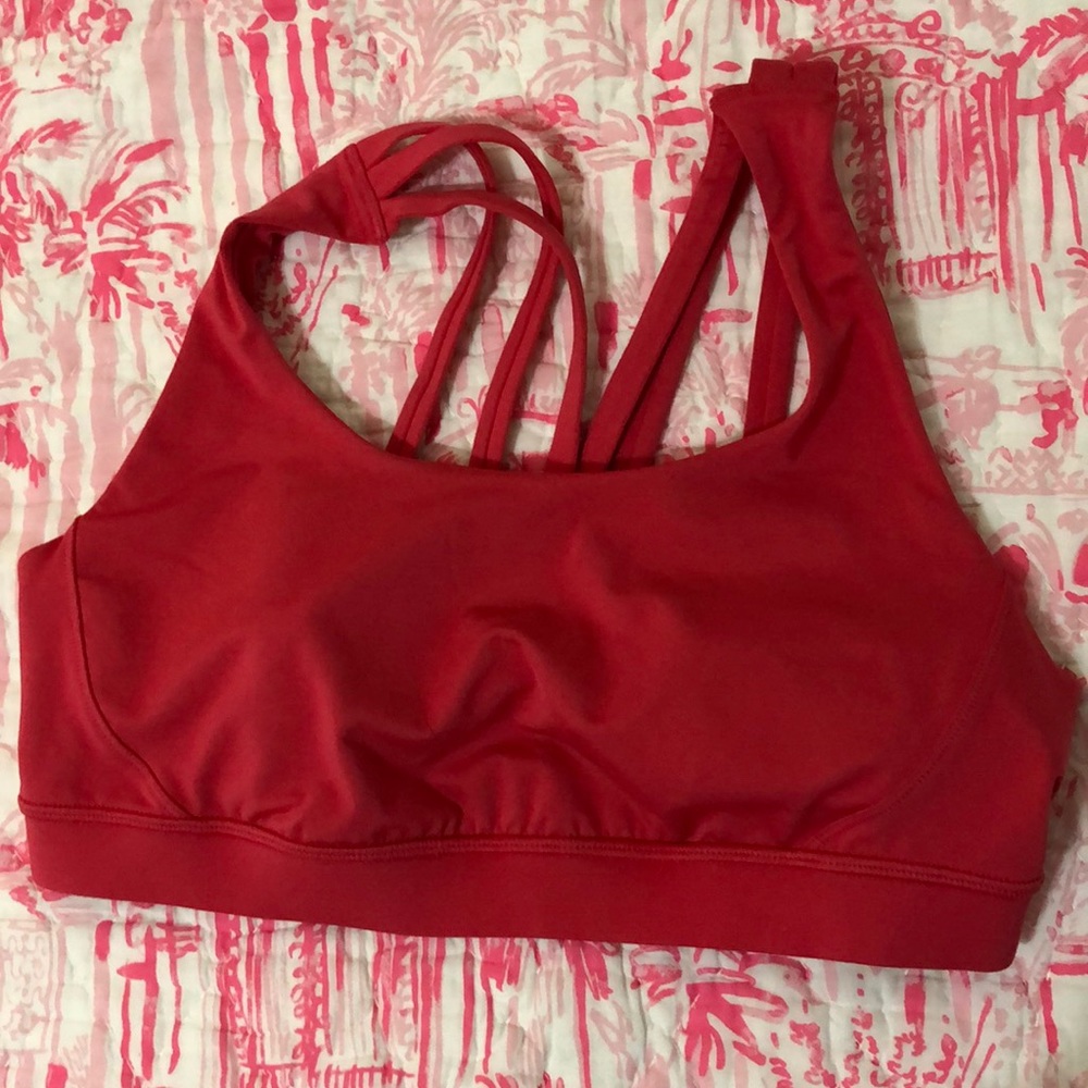 Hot pink Lululemon Energy Sports bra 10